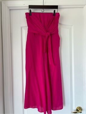 Maeve Fuchsia Strapless Jumpsuit